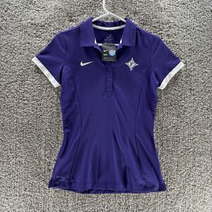 Furman Paladins Polo Shirt Women Small Purple Nike Dri Fit NCAA Short Sleeve New